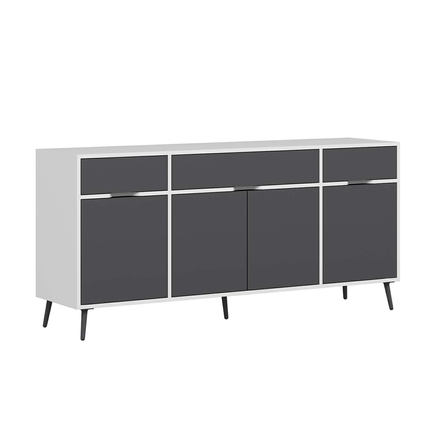 Elina Ayaklı Konsol - Beyaz/Antrasit