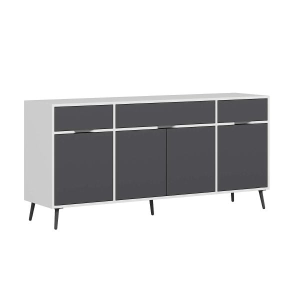 Elina Ayaklı Konsol - Beyaz/Antrasit