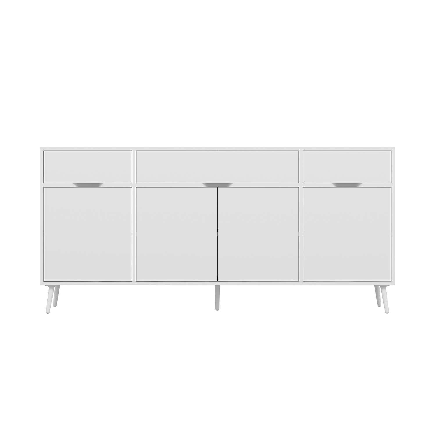 Elina Ayaklı Konsol - Beyaz/Beyaz