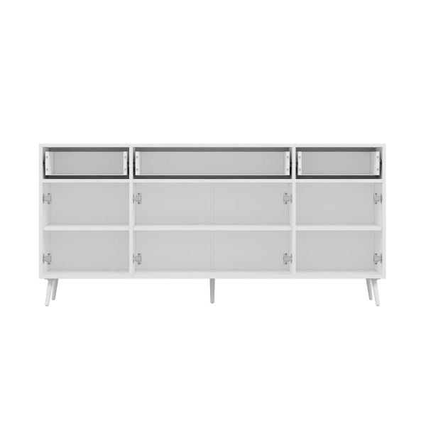 Elina Ayaklı Konsol - Beyaz/Beyaz