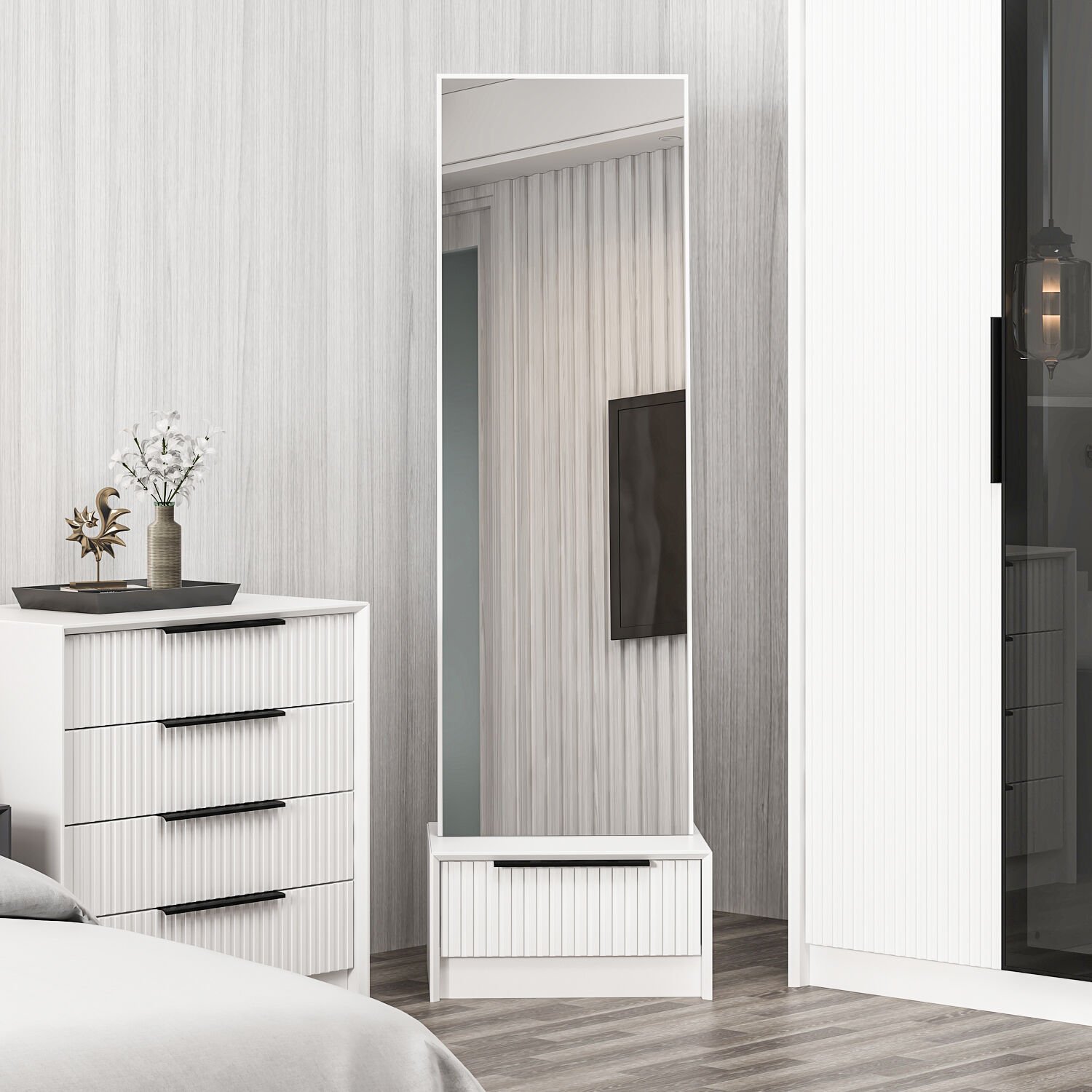 Kale Luxe Boy Aynası - Beyaz