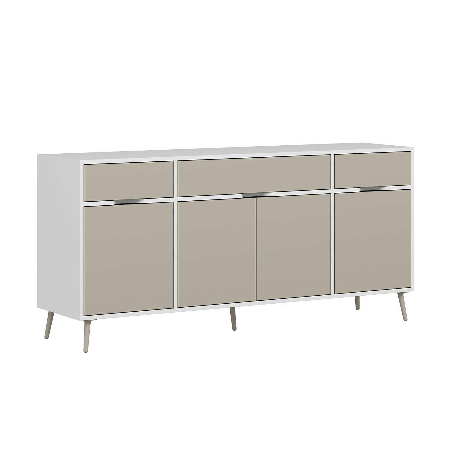 Elina Ayaklı Konsol - Beyaz/Kumtaşı