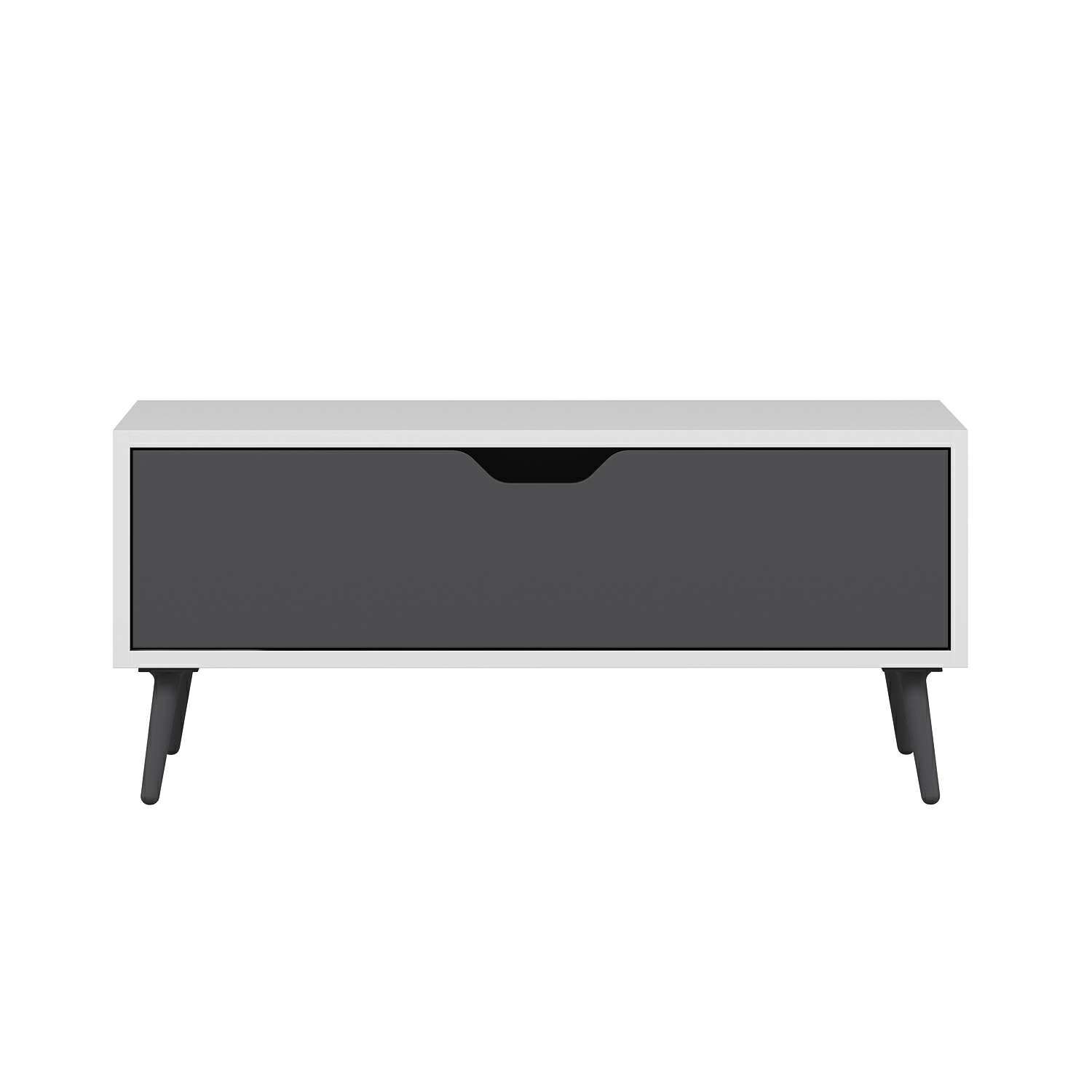 Elina Ayaklı Orta Sehpa - Beyaz/Antrasit