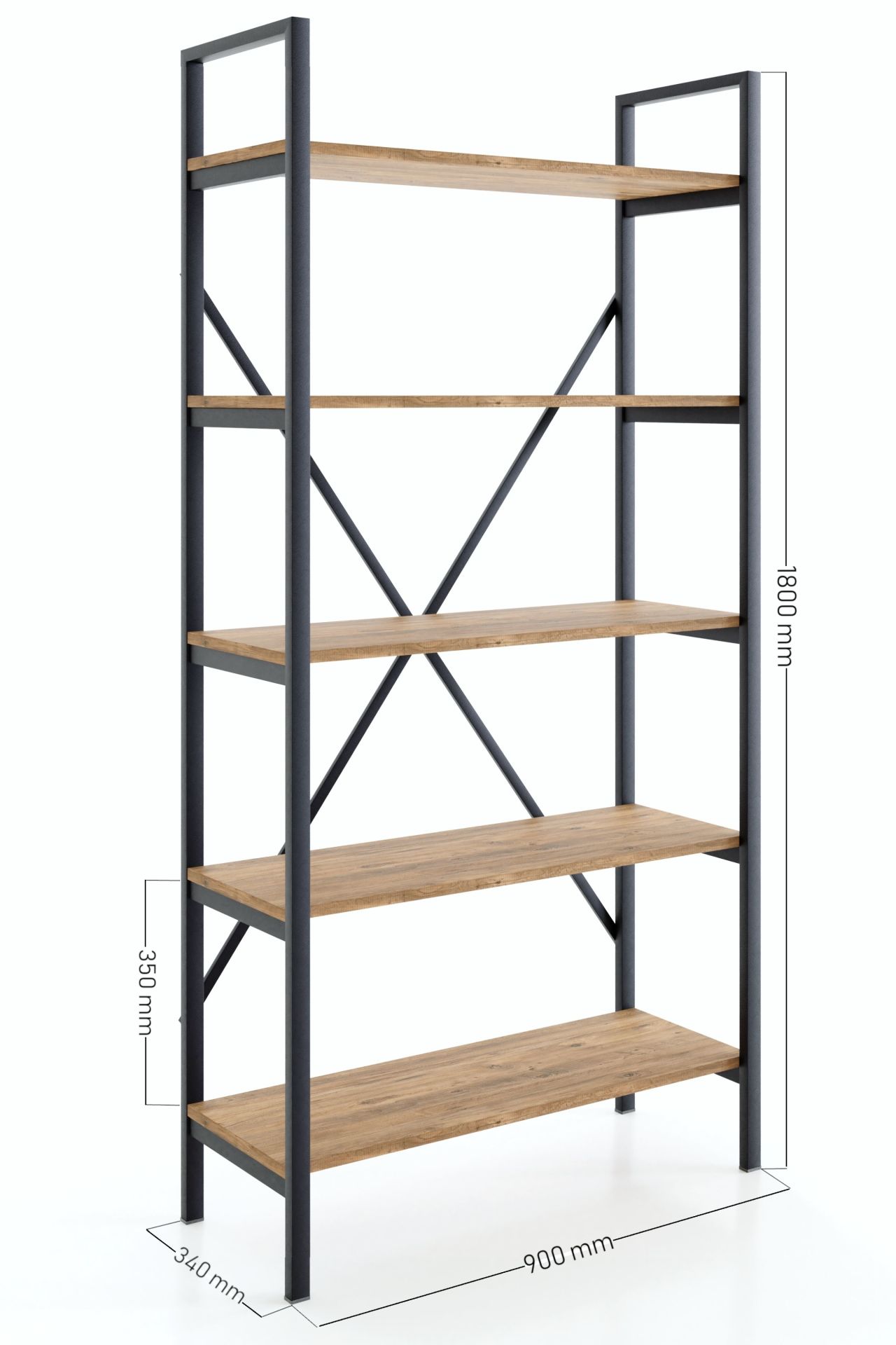 Cera Kitaplık 90 - Barok Ceviz