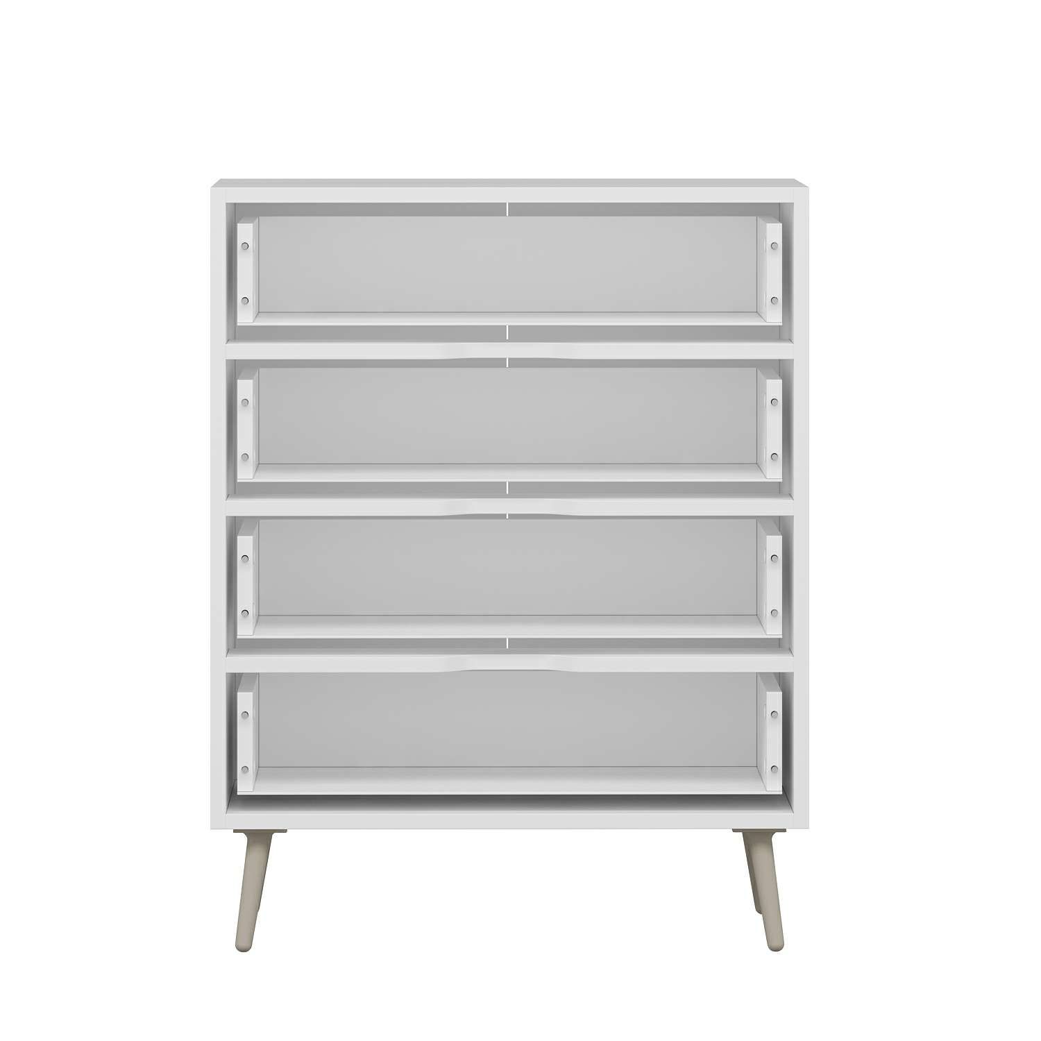 Elina Ayaklı 4 Çekmeceli Şifonyer - Beyaz/Kumtaşı