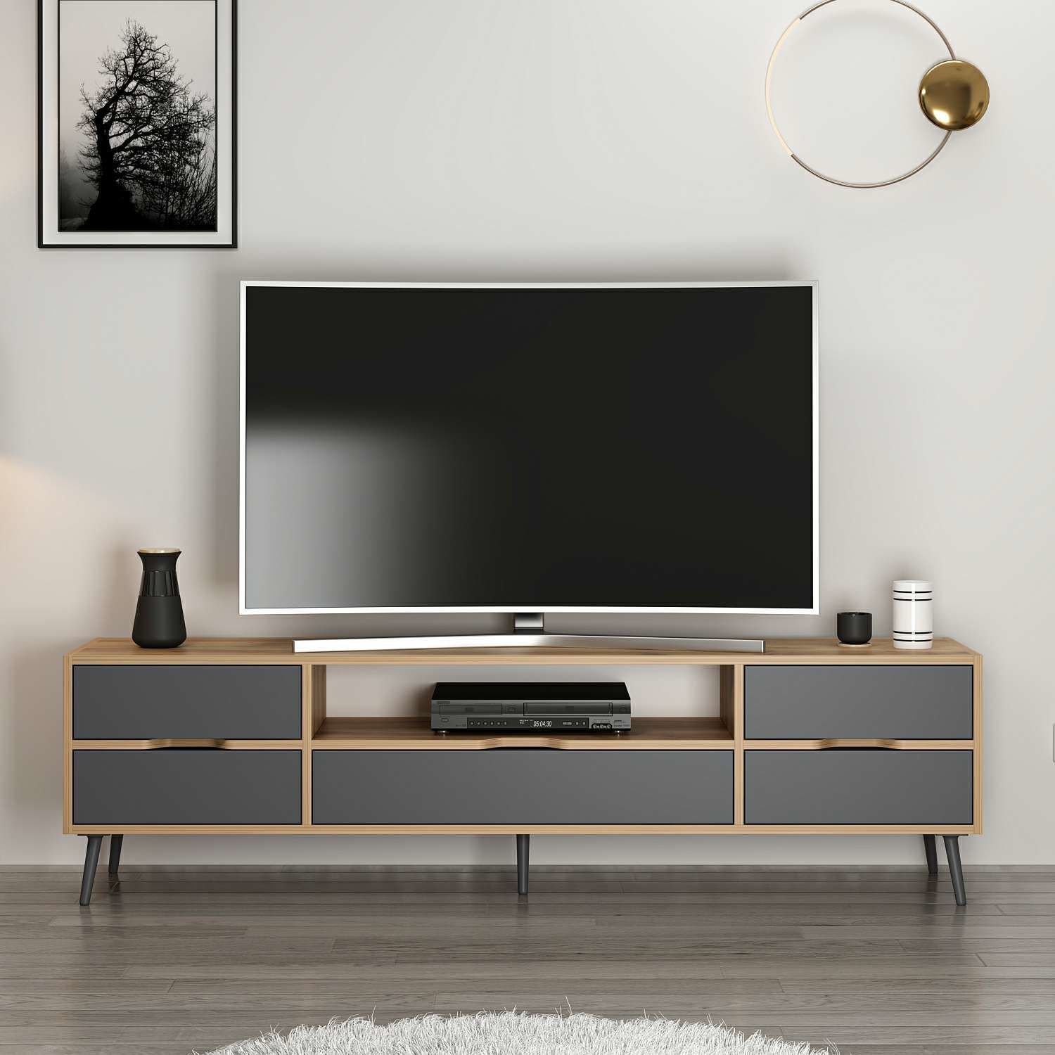 Elina Ayaklı Tv Ünitesi - Dore/Antrasit