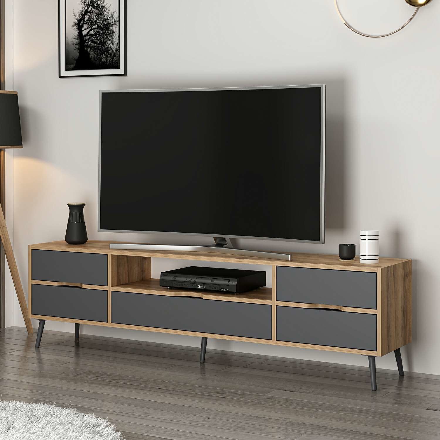 Elina Ayaklı Tv Ünitesi - Dore/Antrasit