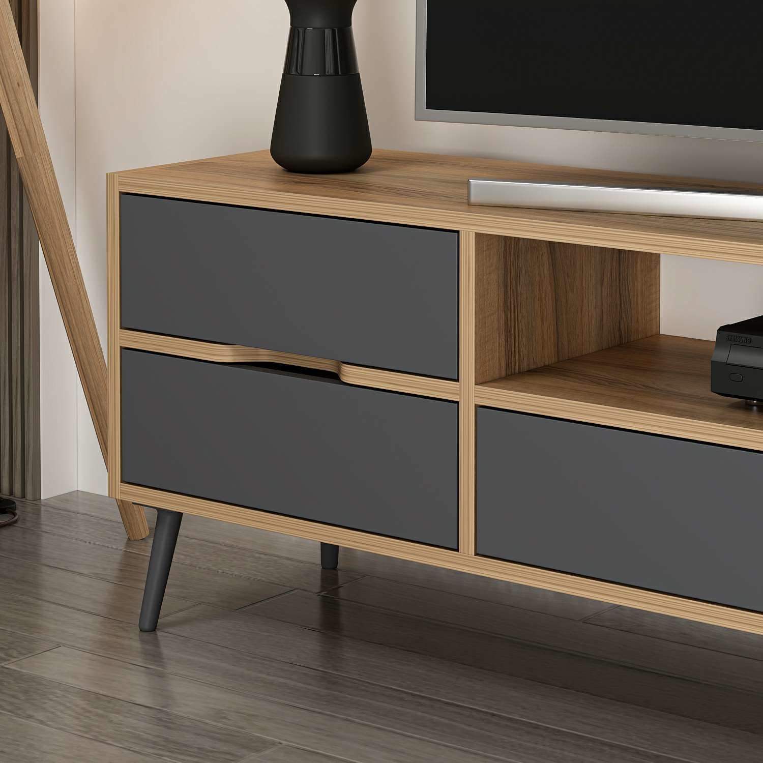 Elina Ayaklı Tv Ünitesi - Dore/Antrasit