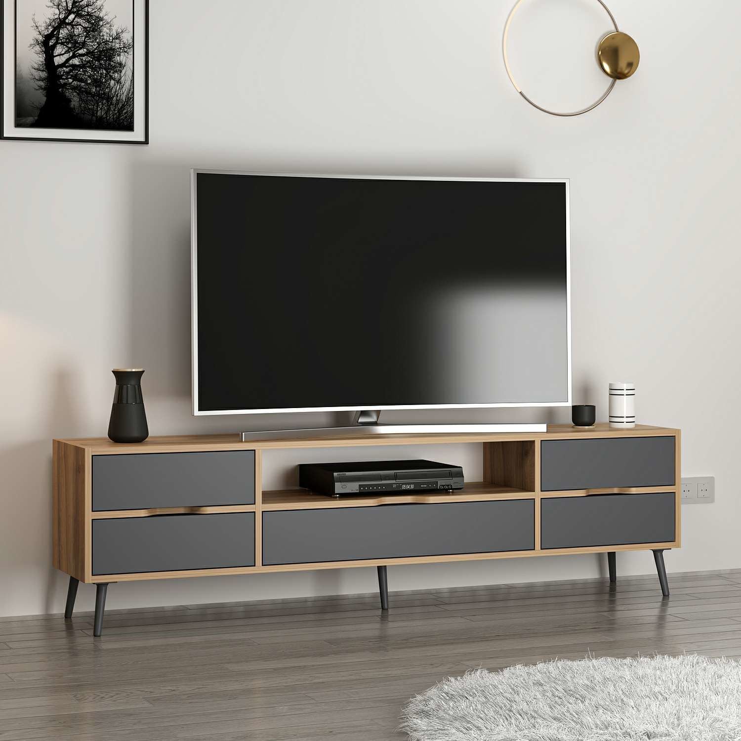 Elina Ayaklı Tv Ünitesi - Dore/Antrasit