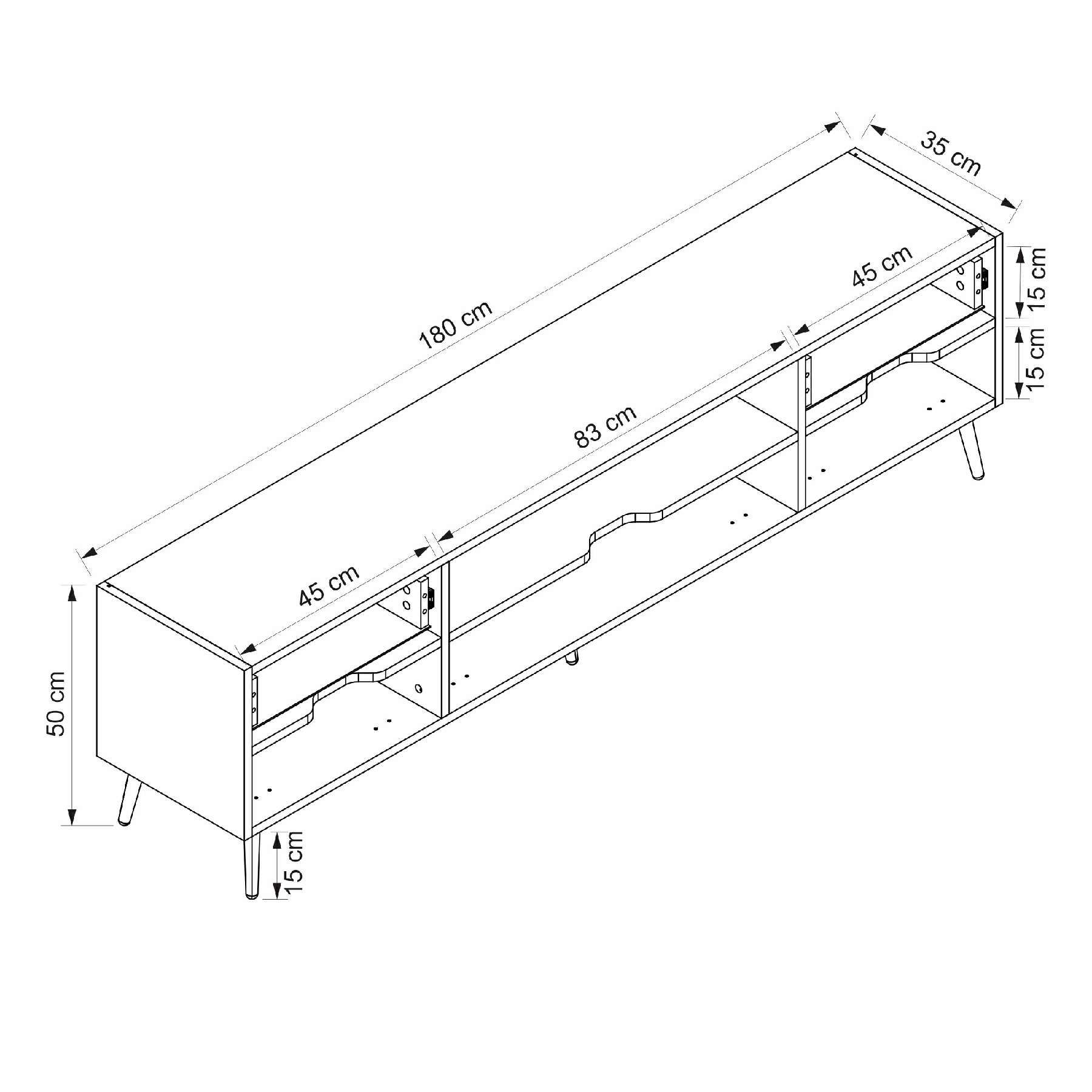 Elina Ayaklı Oturma Odası Set1 - Beyaz/Antrasit