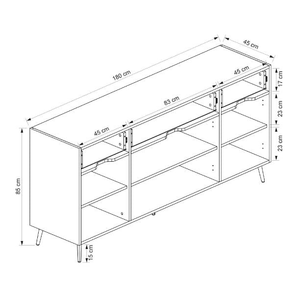 Elina Ayaklı Konsol Aynalı - Beyaz/Kumtaşı