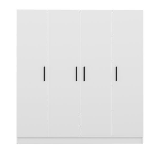 Minar Maja 4 Kapaklı Gardrop - Beyaz