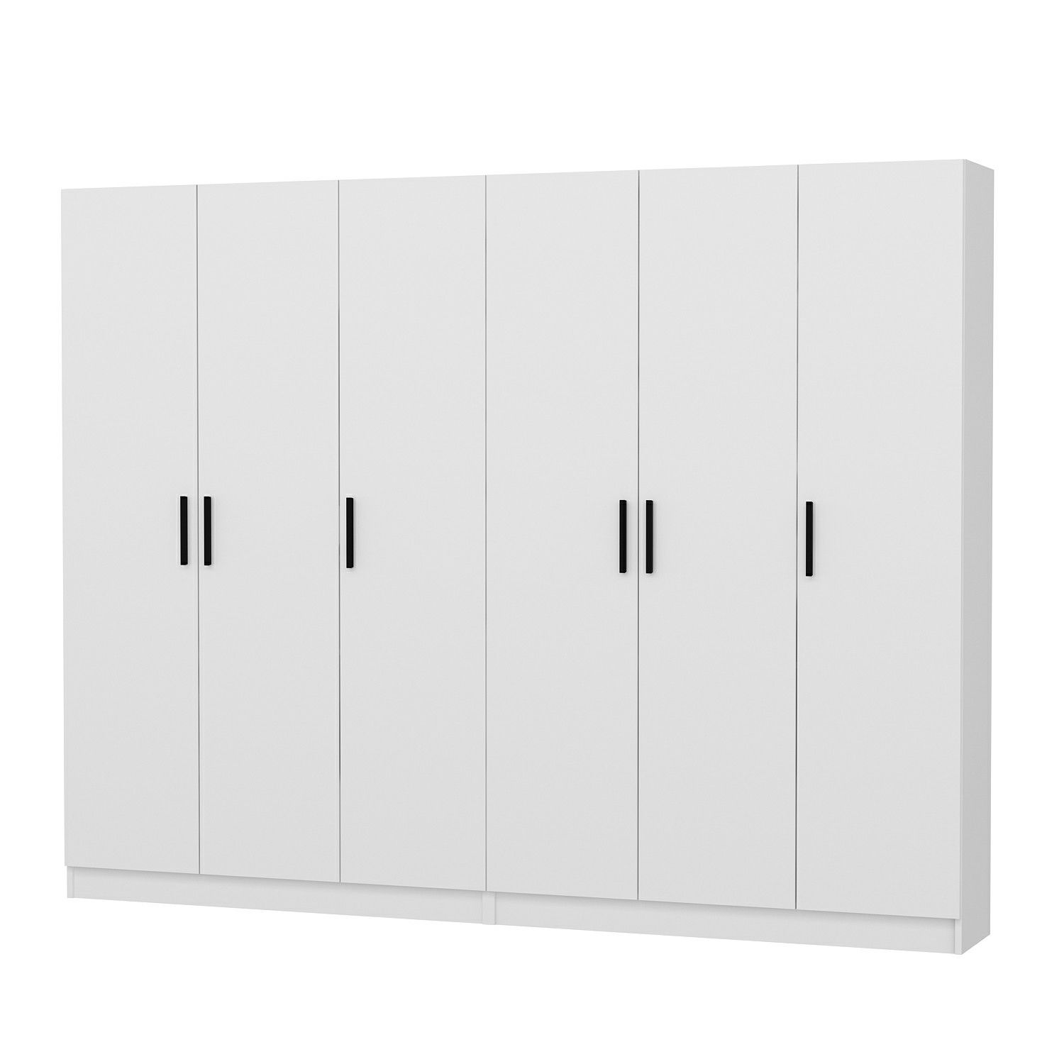 Minar Kale 210 Cm 6 Kapaklı 2B Raf Portmanto Beyaz