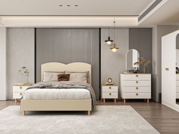 Lotus Bohem Tarz Yatak Odası Takımı - Artisan/Beyaz