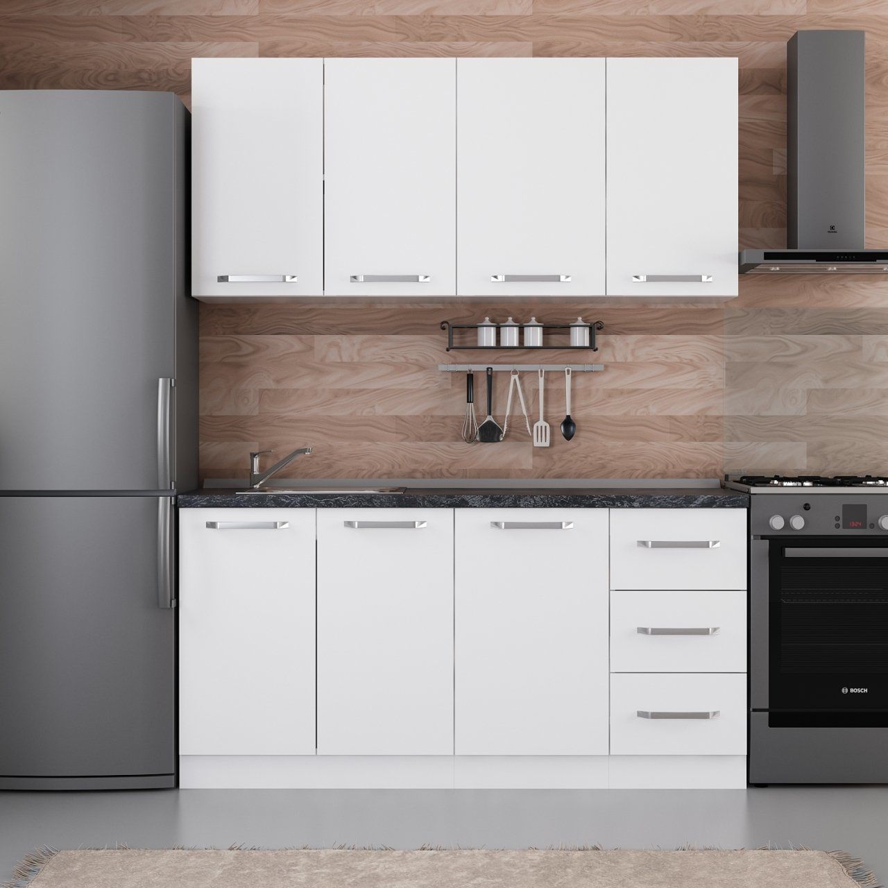 Minar 165 Cm Mutfak Dolabı Beyaz 165-B1