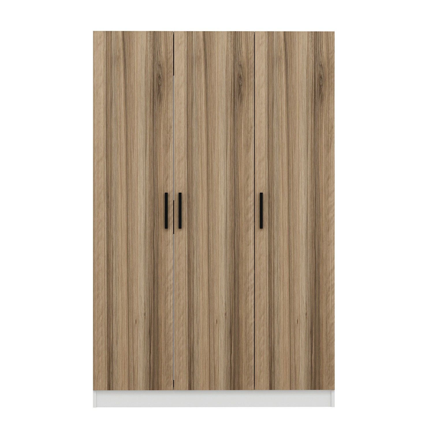 Minar Kale 210 Cm 3 Kapaklı 1B Raf Portmanto Beyaz Dore