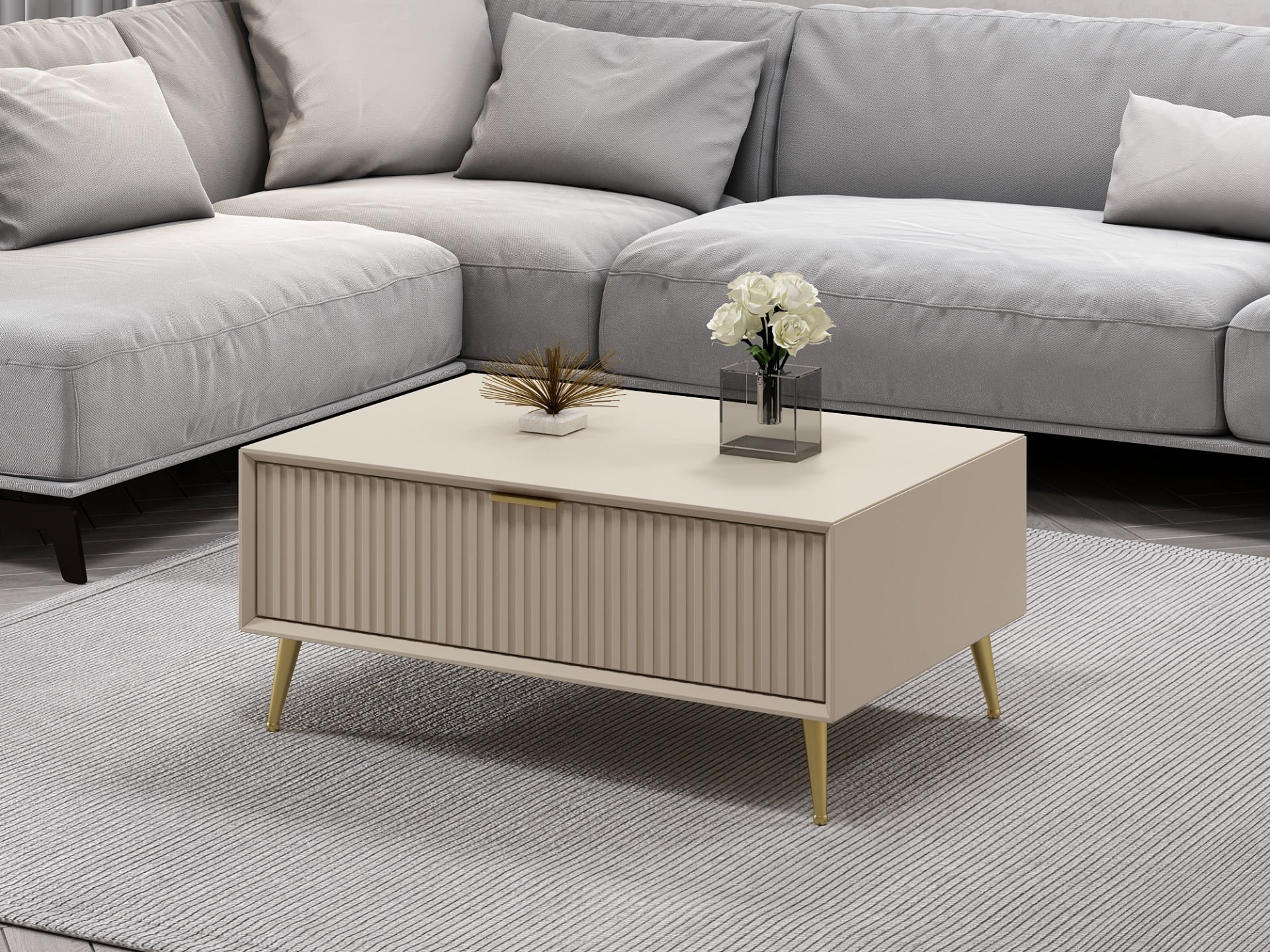 Kale Luxe Orta Sehpa - Kumtaşı