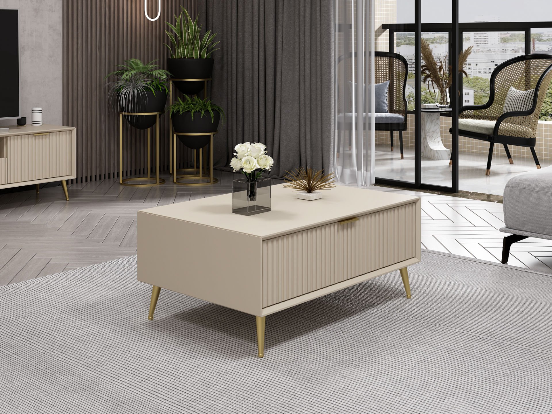 Kale Luxe Orta Sehpa - Kumtaşı