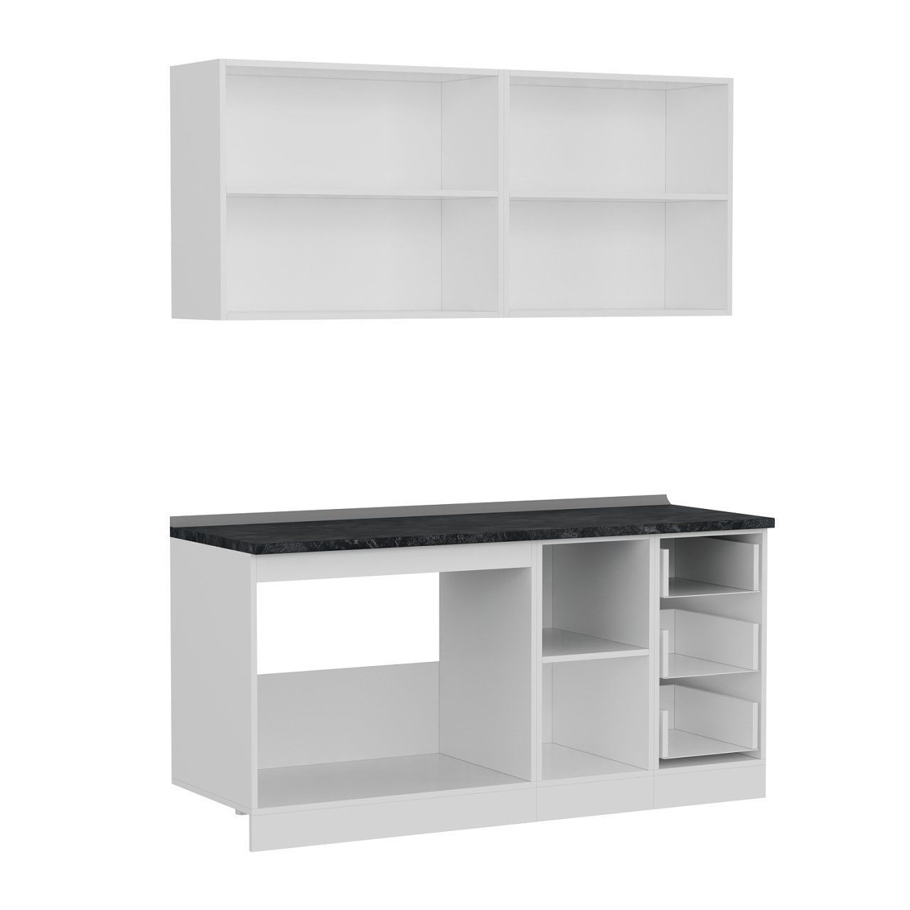 Minar 170 Cm Mutfak Dolabı Beyaz Dore 170-D1