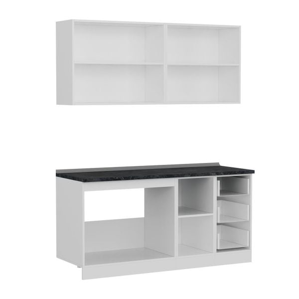 Minar 170 Cm Mutfak Dolabı Beyaz Dore 170-D1