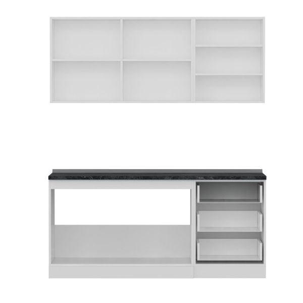 Minar 180 Cm Mutfak Dolabı Beyaz Antrasit 180-A1