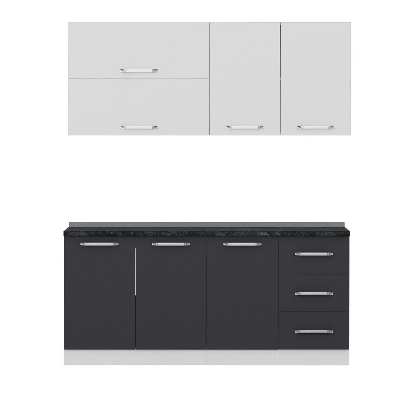 Minar 180 Cm Mutfak Dolabı Beyaz Antrasit 180-A2