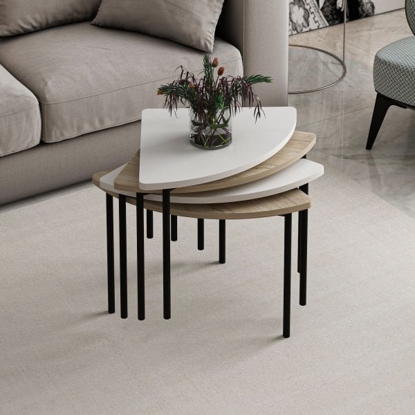 Emma Zigonlu Orta Sehpa - Senza/Beyaz