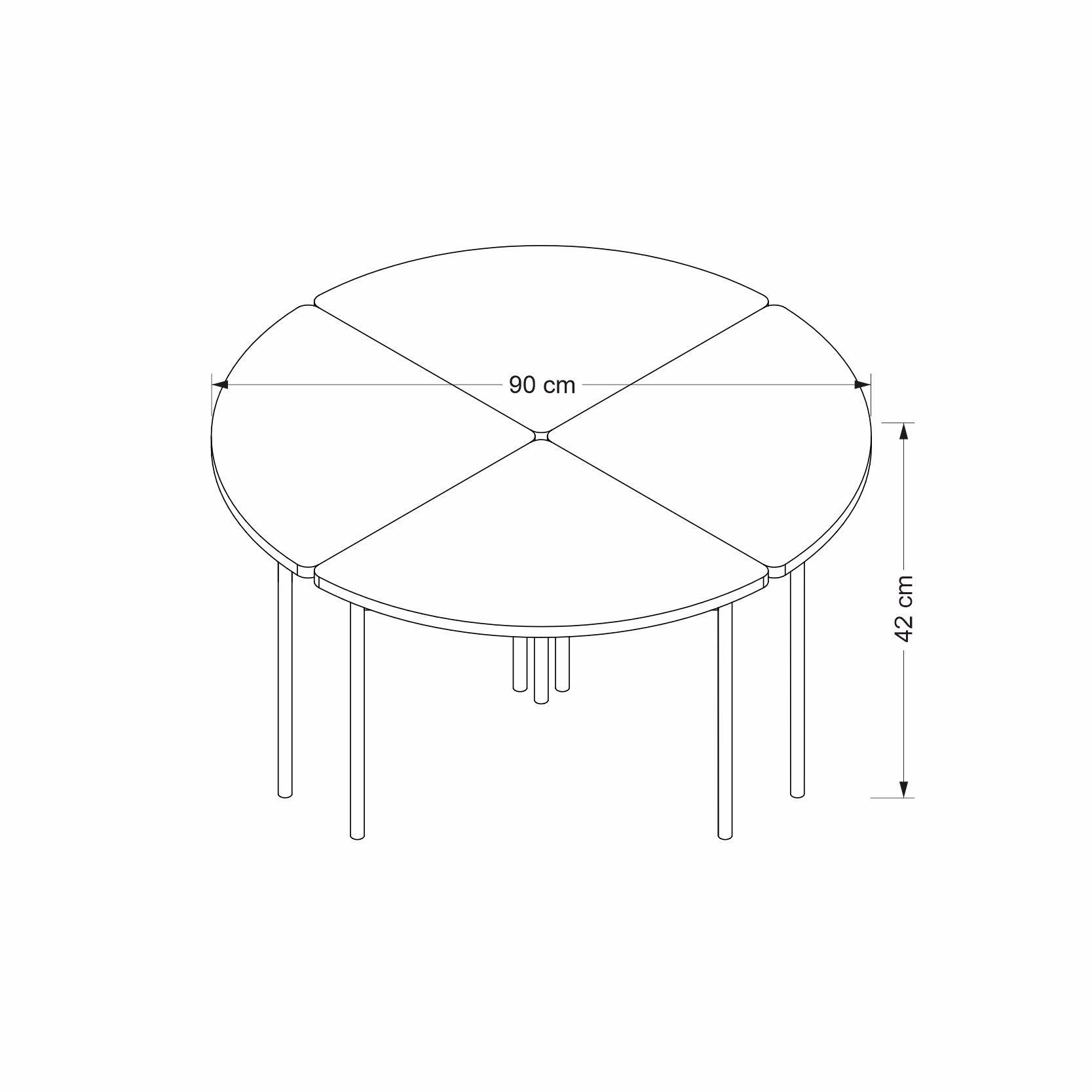 Emma Zigonlu Orta Sehpa - Senza/Beyaz