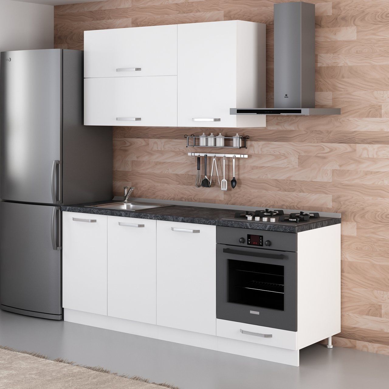 Minar 200 Cm Mutfak Dolabı Beyaz 200-B6