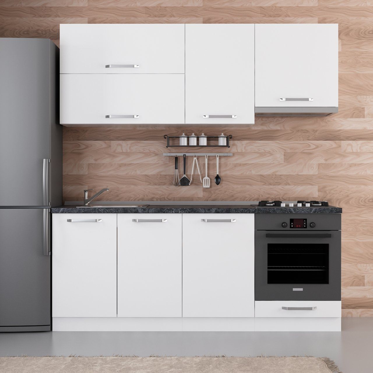 Minar 200 Cm Mutfak Dolabı Beyaz 200-B8