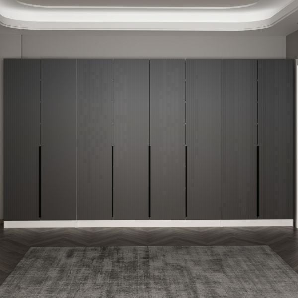 Minar Kale 210 Cm 8 Kapaklı 6B Raf Portmanto Byz Mbr Çizgili Ant