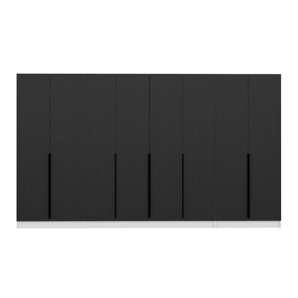 Minar Kale 210 Cm 8 Kapaklı 6B Raf Portmanto Byz Mbr Çizgili Ant