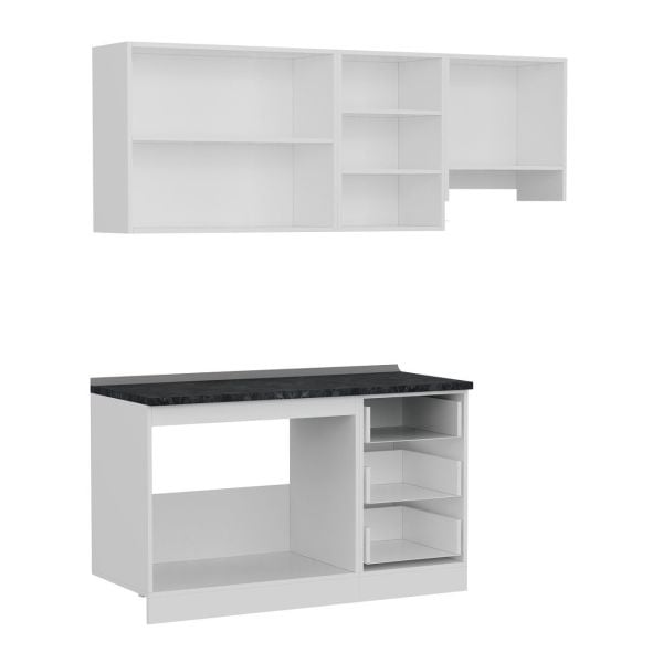 Minar 200 Cm Mutfak Dolabı Beyaz Antrasit 200-A4