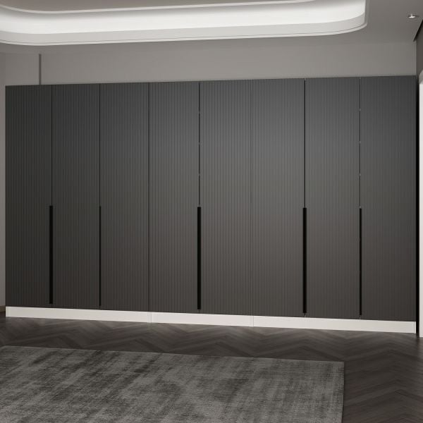 Minar Kale 210 Cm 8 Kapaklı 4B Raf Portmanto Byz Mbr Çizgili Ant