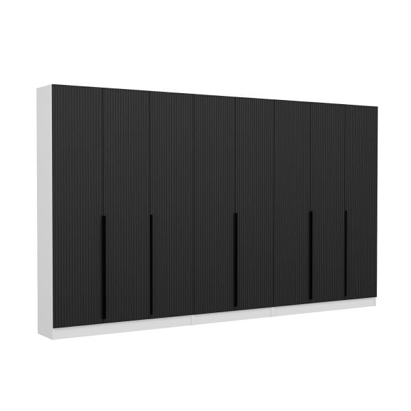 Minar Kale 210 Cm 8 Kapaklı 4B Raf Portmanto Byz Mbr Çizgili Ant