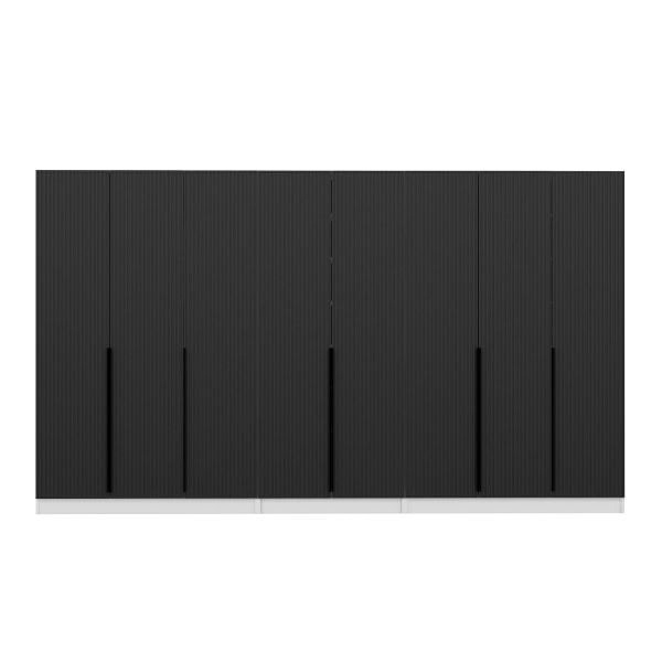 Minar Kale 210 Cm 8 Kapaklı 4B Raf Portmanto Byz Mbr Çizgili Ant