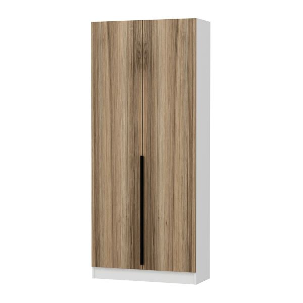 Minar Kale 210 Cm 2 Kapaklı 2B Raf Portmanto Beyaz Dore Plus