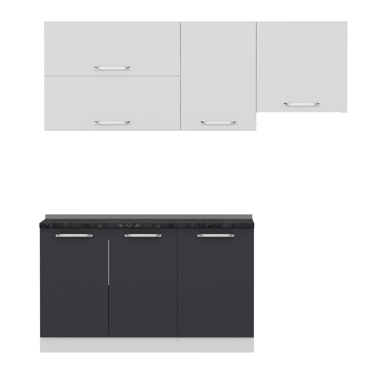 Minar 200 Cm Mutfak Dolabı Beyaz Antrasit 200-A7