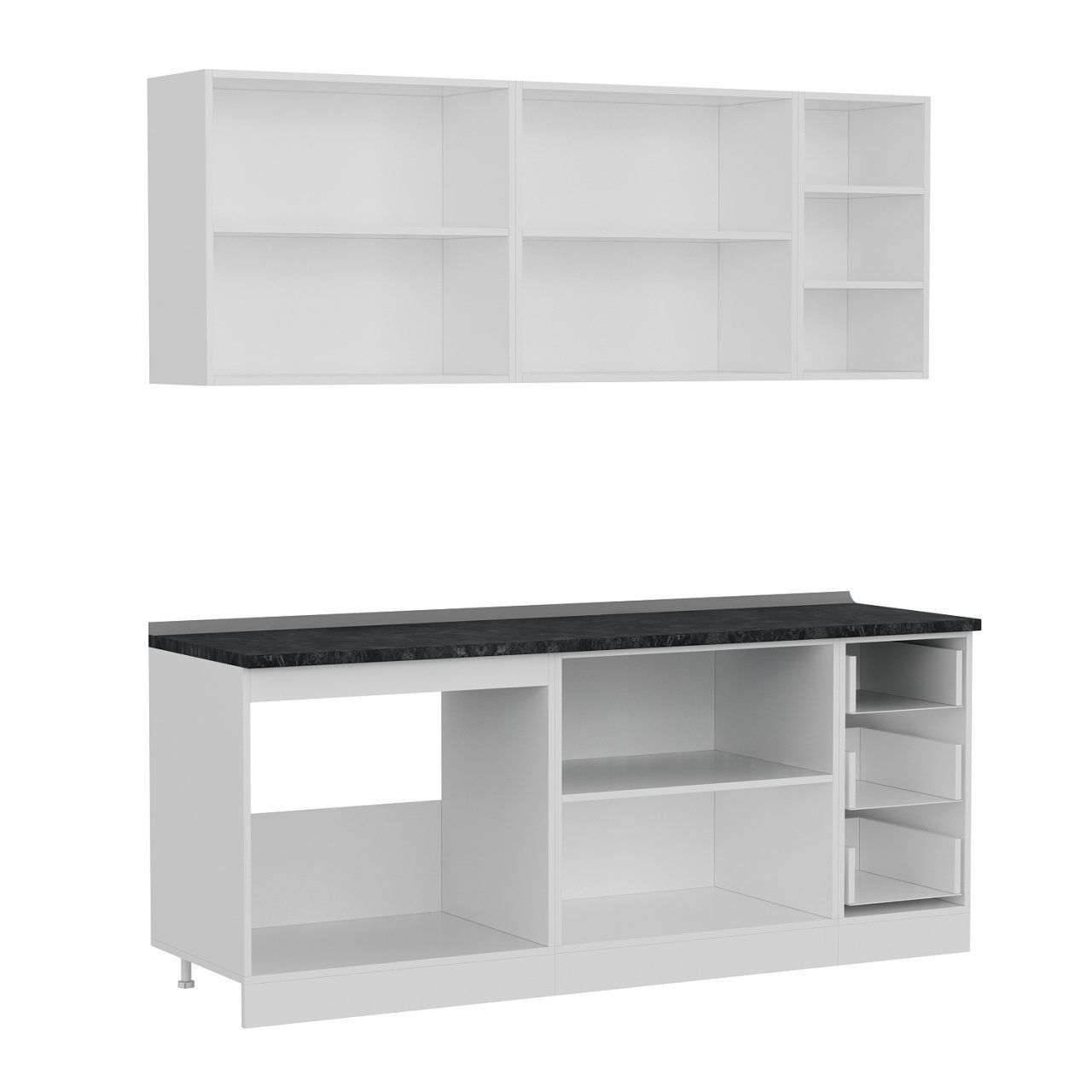 Minar 200 Cm Mutfak Dolabı Beyaz Dore 200-D1