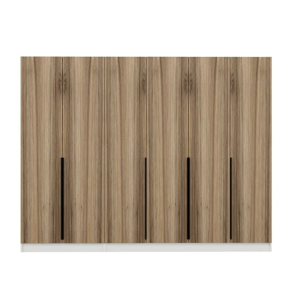 Minar Kale 210 Cm 6 Kapaklı 4B Raf Portmanto Beyaz Dore Plus