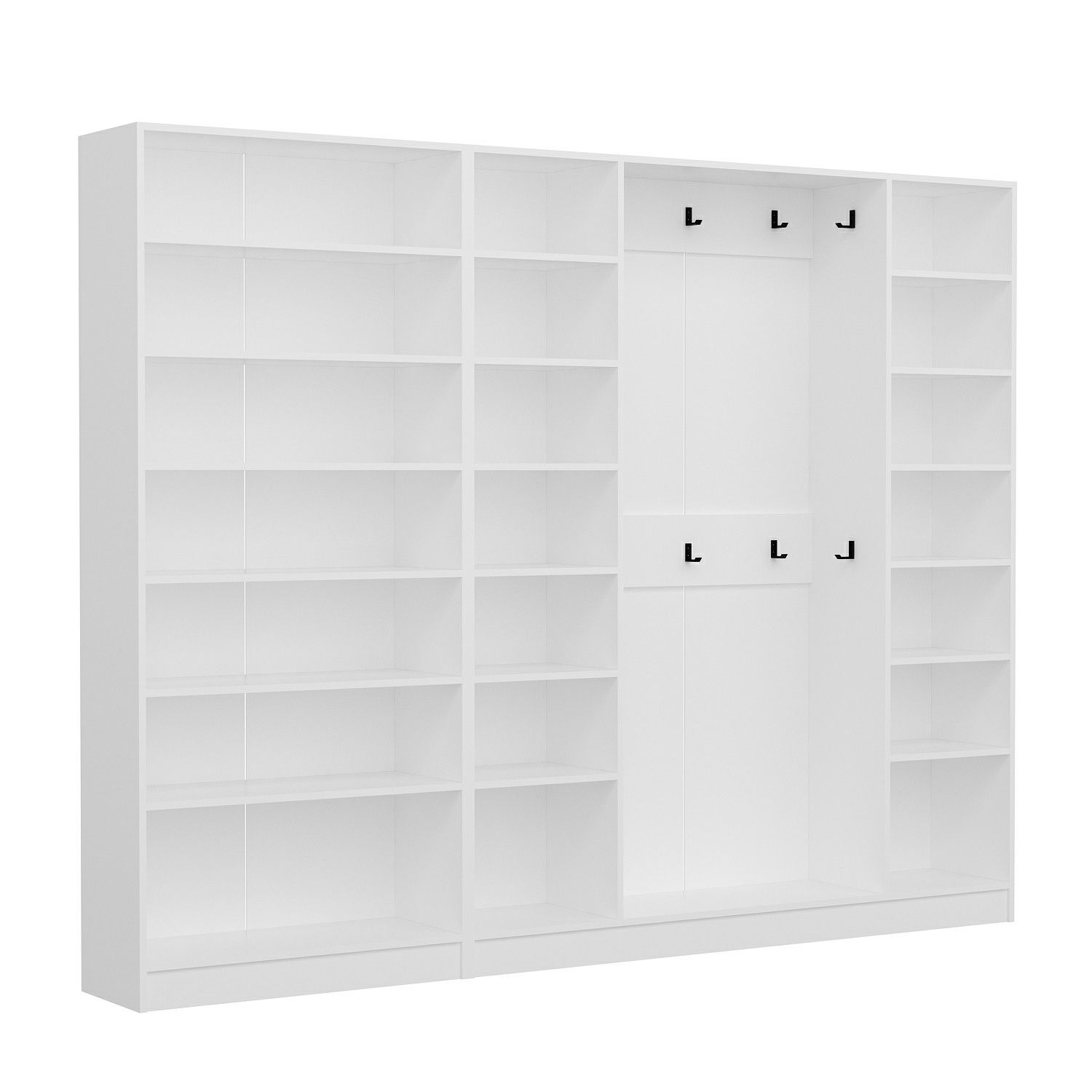 Minar Kale 210 Cm 6 Kapaklı 4B Raf Portmanto Beyaz Dore Plus