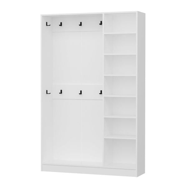 Minar Kale210 3 Kapaksız 1 Bölme Raf Portmanto Beyaz