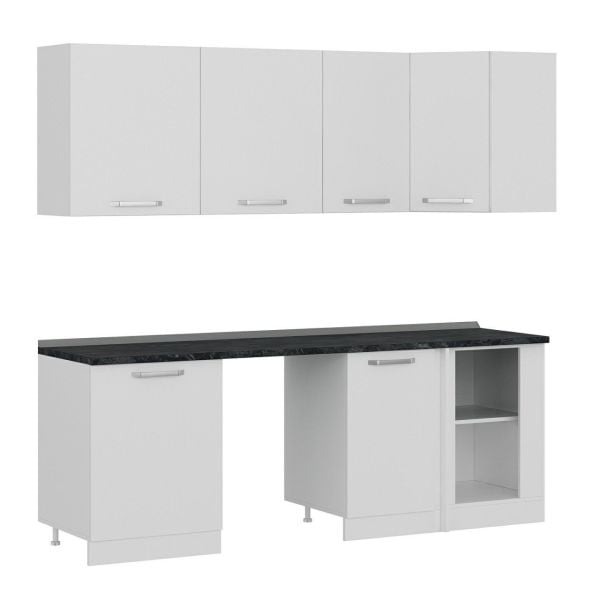 Minar 225Cm Köşe Mutfak Dolabı - Beyaz K225-B2