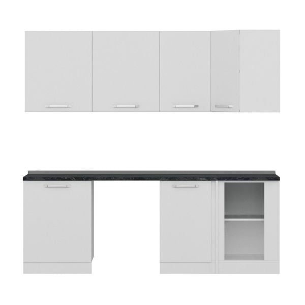 Minar 225Cm Köşe Mutfak Dolabı - Beyaz K225-B2