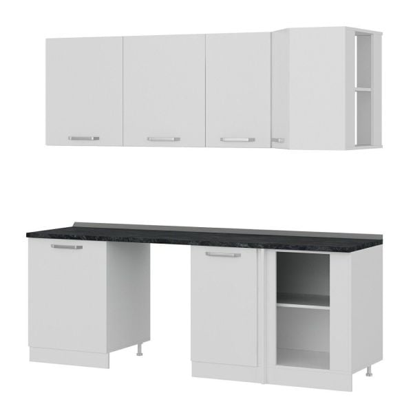 Minar 225Cm Köşe Mutfak Dolabı - Beyaz K225-B2