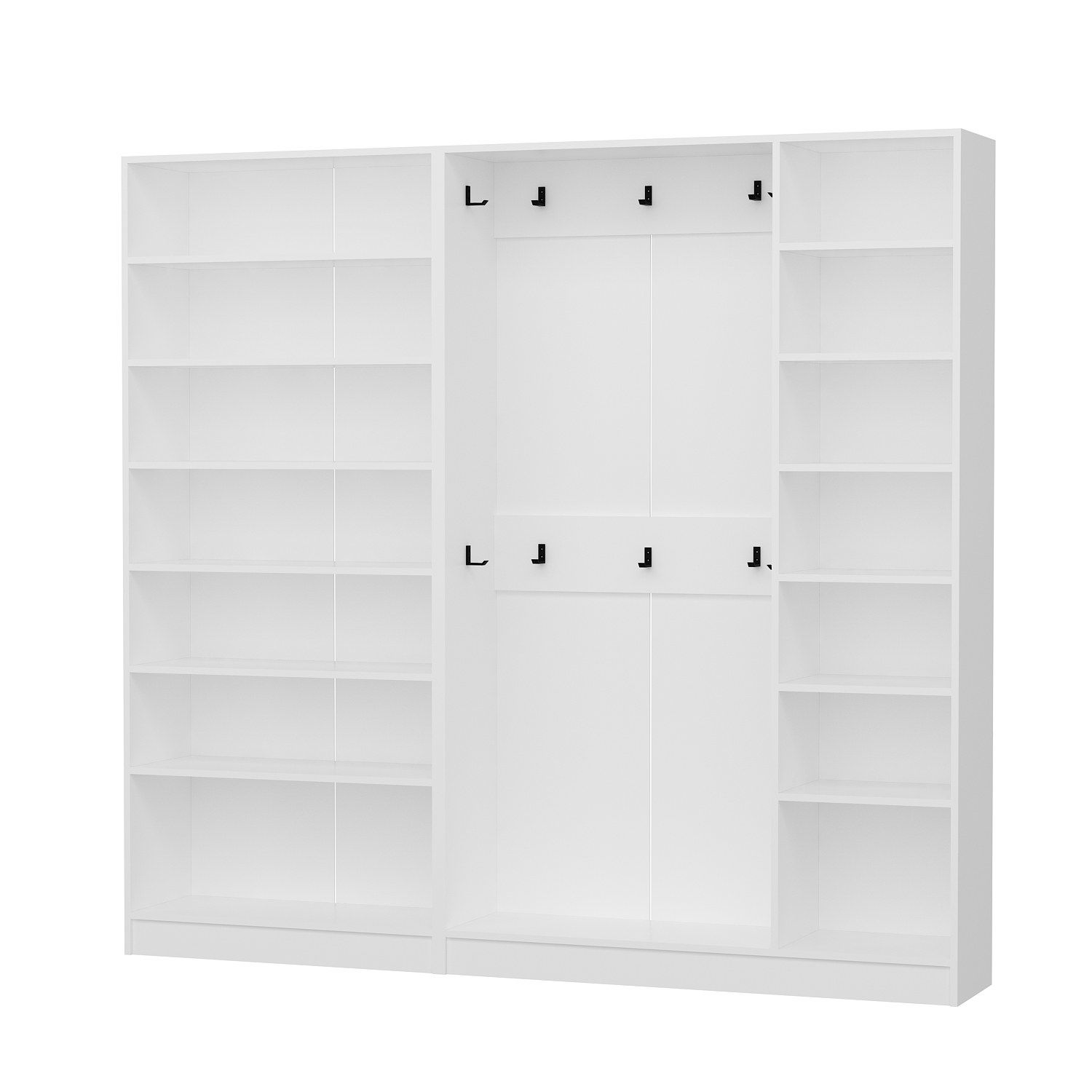 Minar Kale210 5 Kapaksız 3 Bölme Raf Portmanto Beyaz