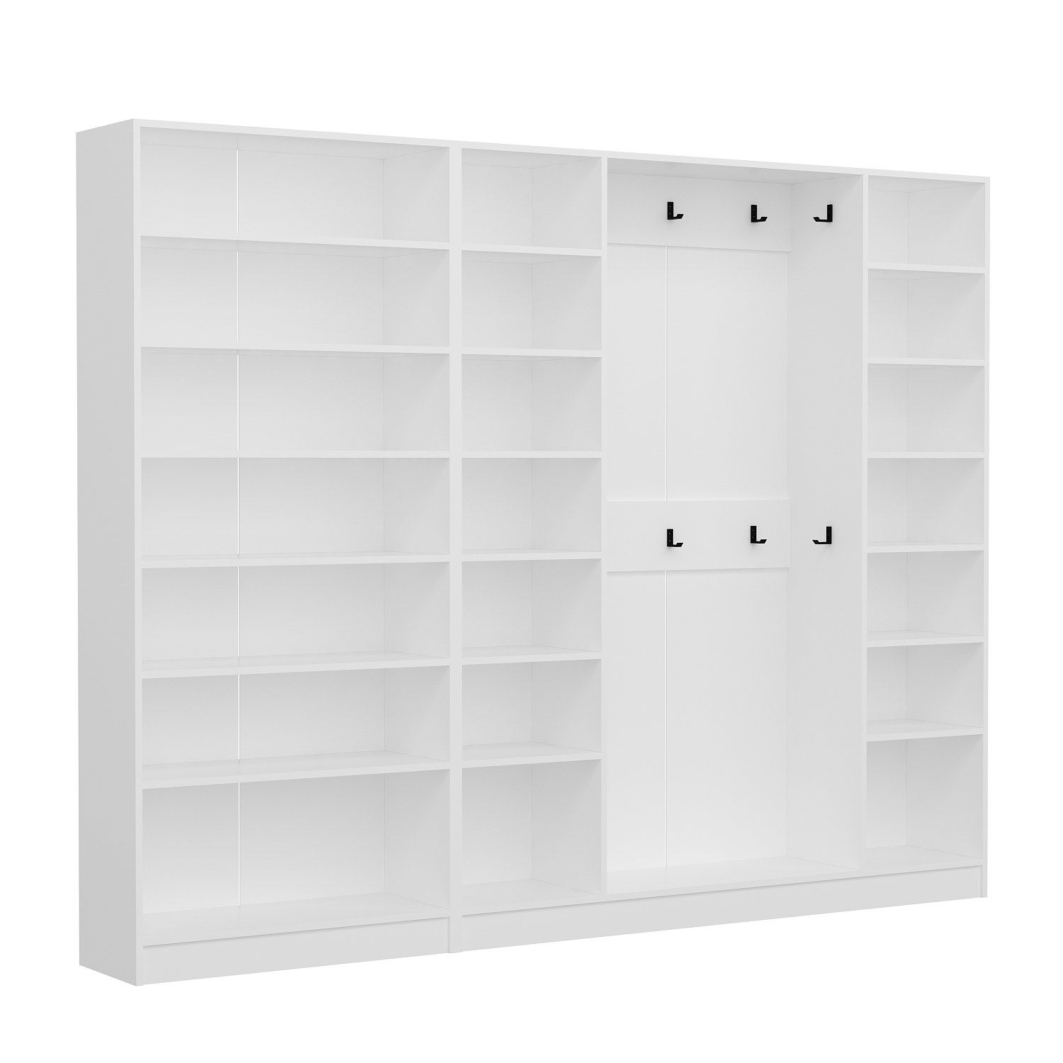 Minar Kale210 6 Kapaksız 4 Bölme Raf Portmanto Beyaz