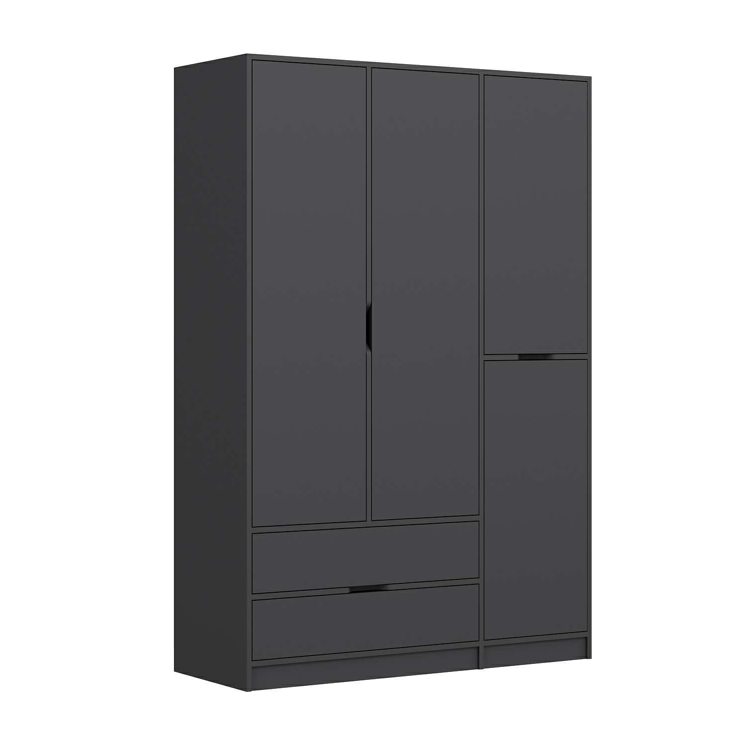 Elina 3 Kapaklı Dolap - Antrasit/Antrasit