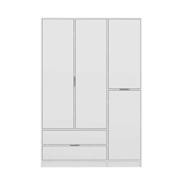 Elina 3 Kapaklı Dolap - Beyaz/Beyaz
