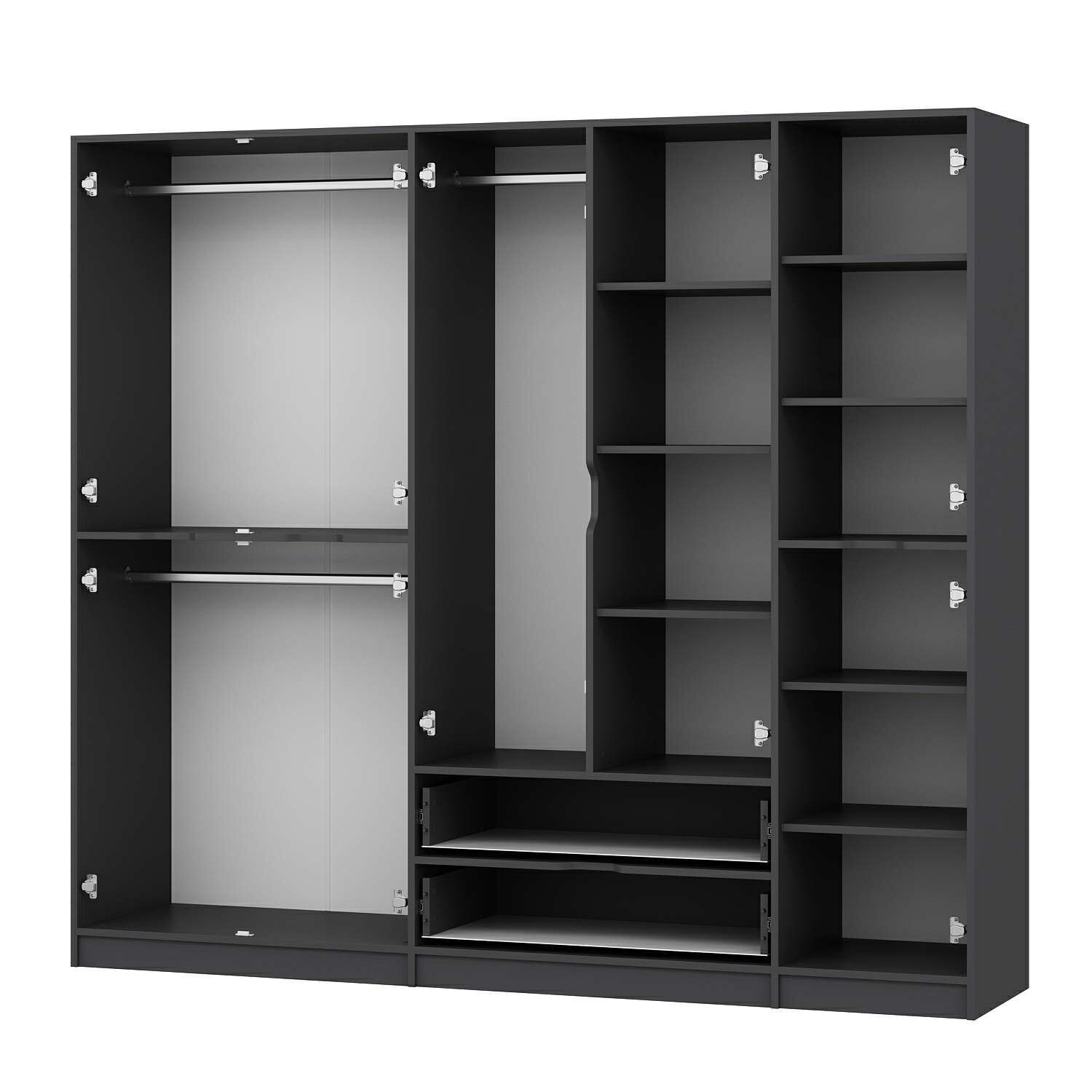 Elina 5 Kapaklı Dolap - Antrasit/Antrasit